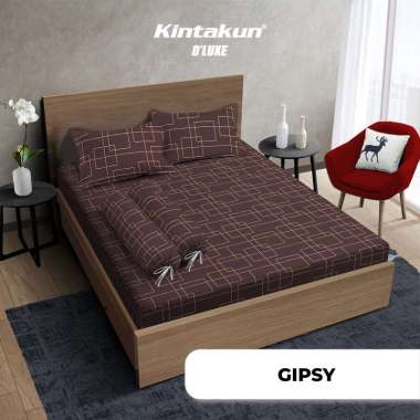 Kintakun Sprei Fitted Gipsy D’LUXE Gold Microtex Seprai 160/180/200 Tinggi 30 cm 200 x 200