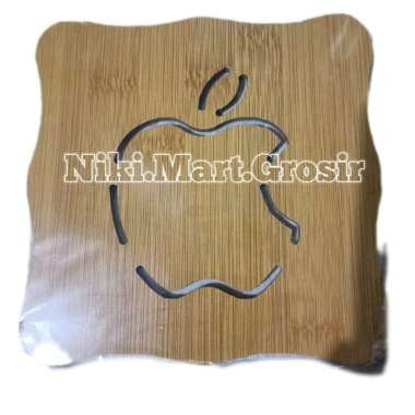 Tatakan Gelas Kayu / Tatakan kayu Motif Kotak Besar