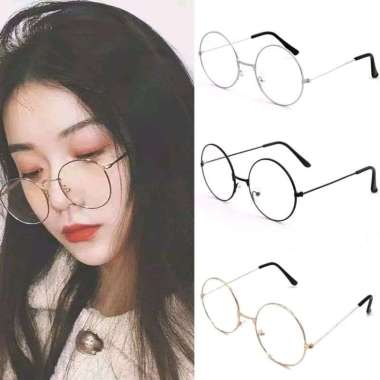 Kacamata Korea Frame Bulat Korean Fashion Sunglasses Rose Gold