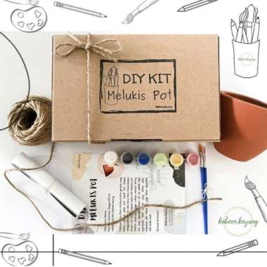 Diy Kit Melukis Pot/Kado/Hampers/Kreativitas Anak