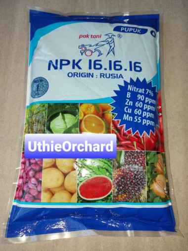 Pak Tani Pupuk NPK 16-16-16 Biru Kemasan Pabrik 1 kg
