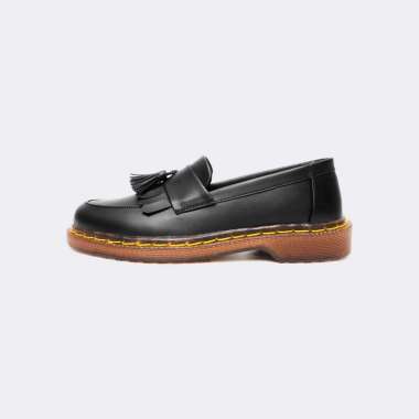 Fertig - Brooks Black - Sepatu Loafers Formal Pria Wanita Hitam
