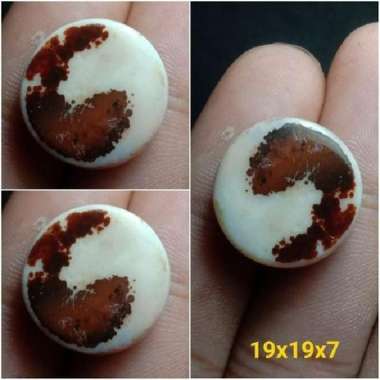 Natural Akik Batu Motif Gambar Logo Simbol Yin Yang Unik Antik 5