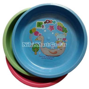 Nampan Plastik Kartun Besar / Nampan Plastik Bulat Besar merah