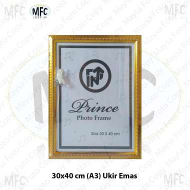 Bingkai Foto A3/12R/17R 30x40 cm Ukir Emas, silver, coklat,Putih Emas Emas