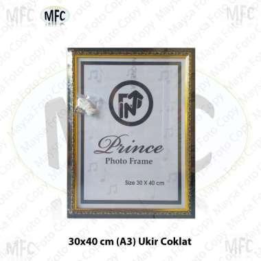 Bingkai Foto A3/12R/17R 30x40 cm Ukir Emas, silver, coklat,Putih Emas Coklat