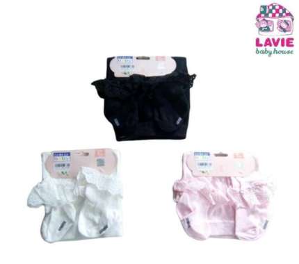 George Legging Renda 0-12M Tutup Kaki 3-6 bulan Hitam