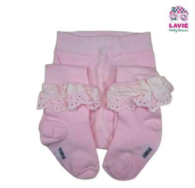 George Legging Renda 0-12M Tutup Kaki 6-12 bulan Pink