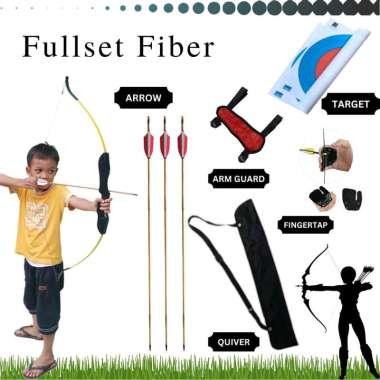 Busur Panah Panahan Fiber Bow Anak Pemula Recurve