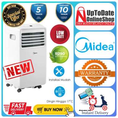 AC PORTABLE MIDEA 1 PK MPHA-09CRN7 09CRN7 MPHA09 SUPER COOLING LOW WATT AC MIDEA PORTABLE 1PK