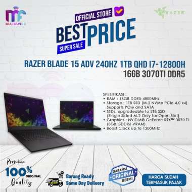Laptop Razer Blade 15 Adv 240Hz 1TB QHD i7-12800H 16GB3070/32GB3080Ti 16GB 3070 Ti