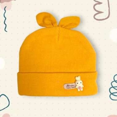 Nikky's Lie Topi Bayi Rajut Lucu / Topi Bayi Orange