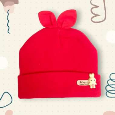 Nikky's Lie Topi Bayi Rajut Lucu / Topi Bayi Merah