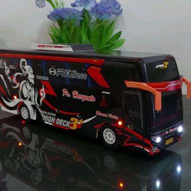Miniatur Bus Bis Haryanto Wayang + Lampu Multicolor