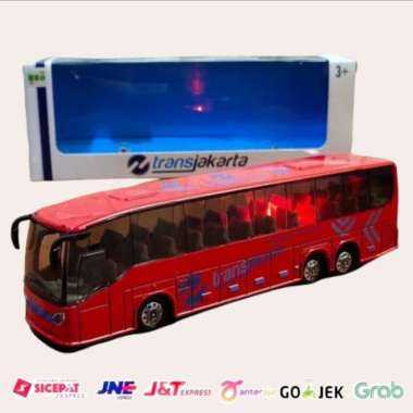 Miniatur Bus Way.Miniatur Transjakarta.Deicast Transjakarta Multicolor