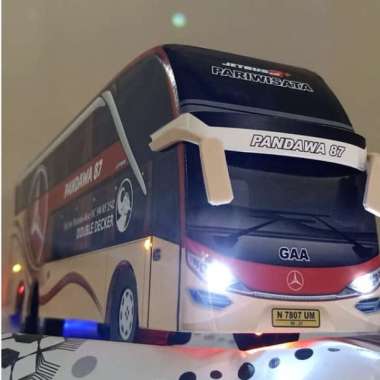Miniatur Bus Bis / Mainan Bus Bis Pandawa 87 Dd Lampu Multicolor