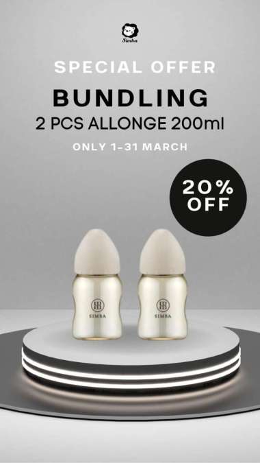 Simba PAKET BUNDLING Allonge PPSU Wideneck 200mlx2 - Botol Susu Biru