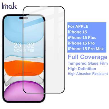 Tempered Glass Iphone 15/Plus/Pro/Pro Max IMAK Pro+ Screen Protector Iphone 15 Pro Max Black