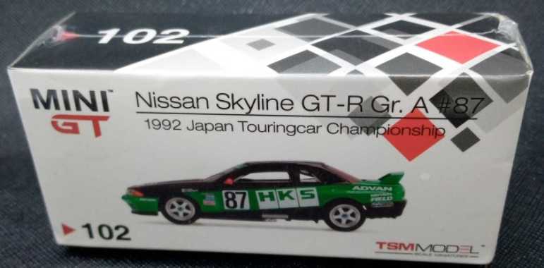 Minigt 1:64 Nissan Skyline Gt-R R32 Gr. A #87 Hks 1992 Group A. Multicolor