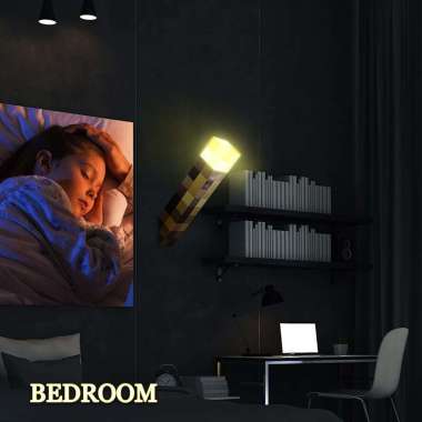 NLS Led lampu Light Up Minecraft Torch 28CM High Brightness LED Minecraft Torch