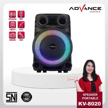 ADVANCE - Speaker Portable Free Mic Wireless 8inch (KV8020)