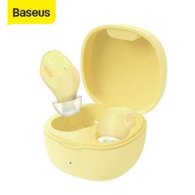 Baseus Encok WM01 True Wireless Bluetooth Earphone Mini Earbuds TWS Kuning