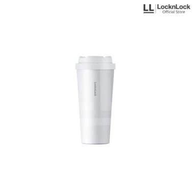 LocknLock One Touch Clip Tumbler 550ML - LHC3249NVY/WHT White