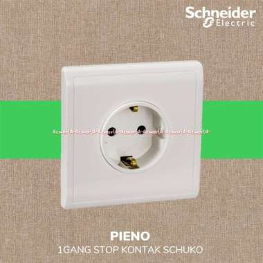 Schneider Electric Life is On Pieno Socket Listrik Stop Kontak Putih Colokan Listrik Dinding Tembok 