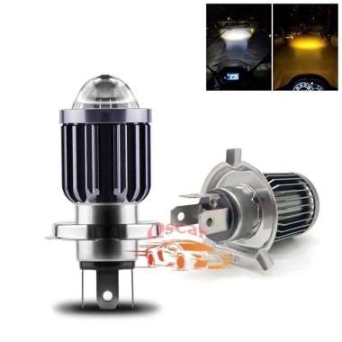 LAMPU LED UTAMA MOTOR MOBIL H4 LASER D2 18W PUTIH KUNING AC DC MOTOR GEDE VIXION R15 CBR CB150R CB 1