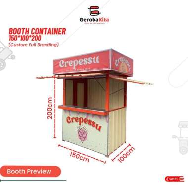 Booth Container 150x100x200 Custom Full Branding