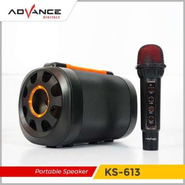 ADVANCE - Speaker Bluetooth Portable With Mic Wireless Karaoke Recharger USB (KS-613) KS-613