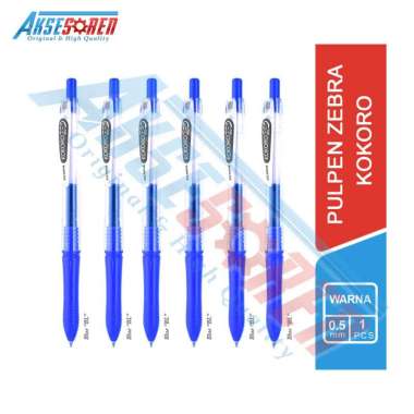 Aksesoren Pulpen Gel Kokoro Zebra [1 Pcs] / Color Gel Pen Ballpoint Pena Ball Bolpen Polpen Bulpen T