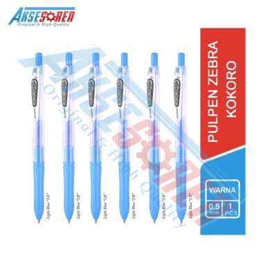 Aksesoren Pulpen Gel Kokoro Zebra [1 Pcs] / Color Gel Pen Ballpoint Pena Ball Bolpen Polpen Bulpen T
