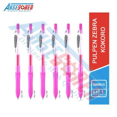 Aksesoren Pulpen Gel Kokoro Zebra [1 Pcs] / Color Gel Pen Ballpoint Pena Ball Bolpen Polpen Bulpen T