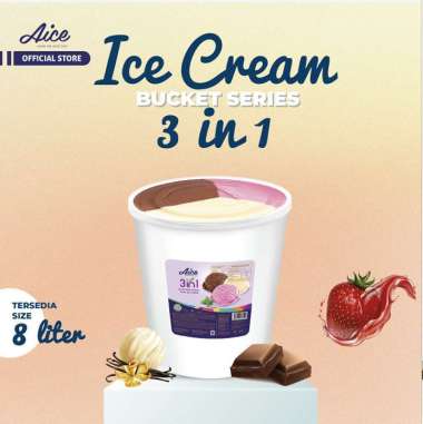 Promo Harga Aice Ice Cream Bucket 3 in 1 8000 ml - Blibli