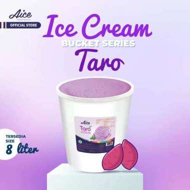 Promo Harga AICE Ice Cream Bucket Taro 8000 ml - Blibli