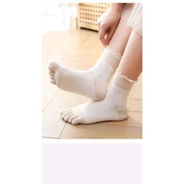 Kaos kaki wanita-kaos kaki jari-kaos kaki jari lima-kaos kaki Jepang-kaos kaki Renda Jepang Beige