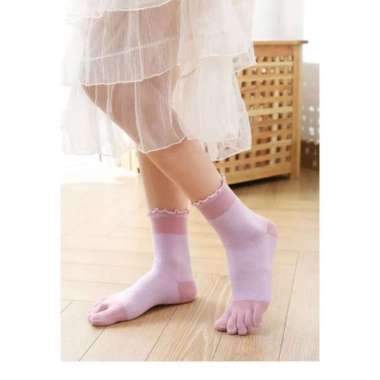 Kaos kaki wanita-kaos kaki jari-kaos kaki jari lima-kaos kaki Jepang-kaos kaki Renda Jepang Ungu