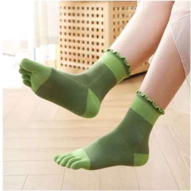 Kaos kaki wanita-kaos kaki jari-kaos kaki jari lima-kaos kaki Jepang-kaos kaki Renda Jepang Hijau