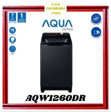 MESIN CUCI AQUA JAPAN AQW1260DR MESIN CUCI TOP LOADING 12 KG AQW1260 1260DR AQW 1260 DR MESIN CUCI A