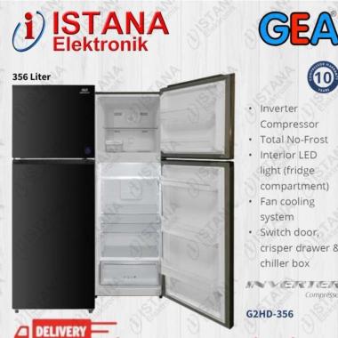 GEA KULKAS 2 PINTU INVERTER 356 LITER G2HD-356