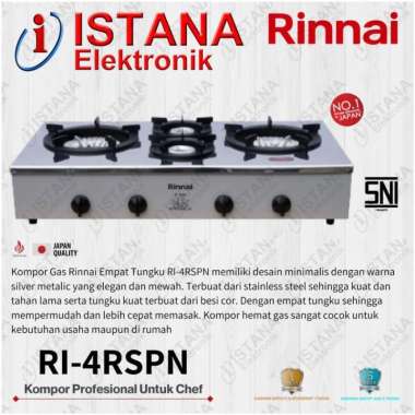 RINNAI KOMPOR GAS 4 TUNGKU RI-4RSPN