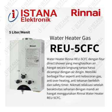 RINNAI WATER HEATER GAS 5 LITER/MENIT REU-5CFC