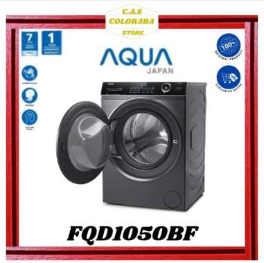 MESIN CUCI AQUA JAPAN FQD1050BF MESIN CUCI FRONT LOADING 10,5 KG FQD1050 1050BF FQD 1050 BF MESIN CU