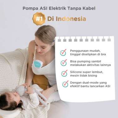 MOOIMOM Hands Free Wireless Electric Breast Pump - Pompa ASI M2