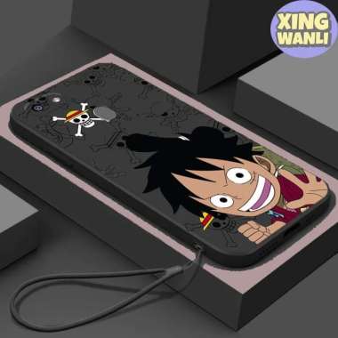 Casing Oppo F5 F7 LUFFY Wano One Piece Silicone Gambar FREE TALI OPPO F7 Hitam