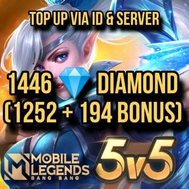Diamond Mobile Legends 1446 Diamonds DM ML MLBB Event Voucher Game Top Up Via ID