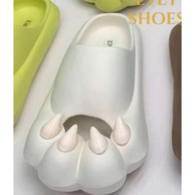 Sandal Flip Flop Wanita Jelly Karet Import Balance Motif Beruang 7130 37 Putih