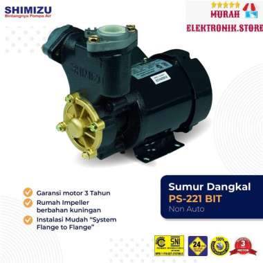 POMPA AIR SHIMIZU PS-221 BIT / PS221BIT Sumur Dangkal Manual 200 Watt