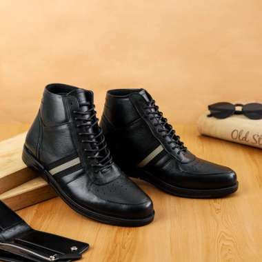 sepatu boot pria sepatu boot bally style sepatu kulit asli pria sepatu boot kulit model jiro 43 Hita